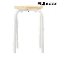 在飛比找momo購物網優惠-【MUJI 無印良品】鋼製可堆疊椅凳