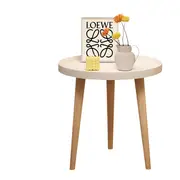 Splendid Living Bedside Tables Side Table Wood Bedroom Storage Nightstand Furniture Round Lamp
