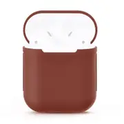 For AirPods 2nd Gen Case, Silicone Protective Cover, Brown