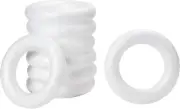 6 Inch Foam Wreath Forms for Crafts, White Circles for Christmas Decorations, DI