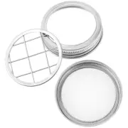 1 Set Sprouting Lid Stainless Steel Sprouting Jar Lid Flower Organizer Lid