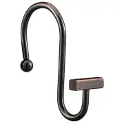Shower Curtain Hooks, Rust Proof Shower Curtain Rings for Bathroom, Bronze