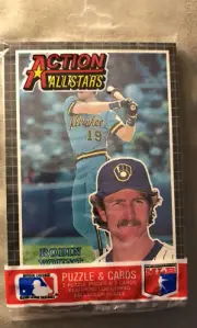 1985 Donruss Action All-Stars Pack Robin Yount (Top) Dave Kingman (Back)