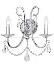 Crystorama 2-Light Othello Sconce Hand Cut Crystal