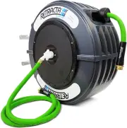 Retractable Garden Hose Reel, 60 Ft Water Hose Reel Heavy Duty Retractable Hose