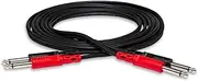 Hosa CPP-201 Dual 1/4 inch TS to Dual 1/4 inch TS Stereo Interconnect Cable, 3.3 feet