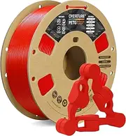 OVERTURE PETG 3D Printer Filament 1.75mm, 1kg Filament (2.2lbs), Dimensional Accuracy 99% Probability +/- 0.03mm, Fit Most FDM Printers (Red)