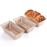 Mini Loaf Pan for Baking Bread, Nonstick Small Banana Bread Tins Set of 3, 6 ...