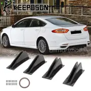 4 Pcs CARBON FIBER Rear Bumper Diffuser Lip Splitter Shark Fins for Ford Fusion (for: Ford)