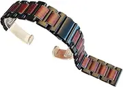 [GBAGVSYK] Stainless Steel Wooden Watch Band 22mm Unisex Watch Band Sandalwood Watch Band Replacement Watch Band For Traditional Or Smart Watch Band