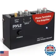 Pyle Phono Turntable Preamp - Mini Audio Stereo Phonograph Preamplifier with