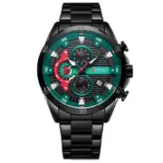Six-hand Business Quartz Watch with Steel Strap - Calendar