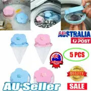 5X Washing Machine Floating Laundry Pet Fur Catcher Remover Hair Lint Catcher DS
