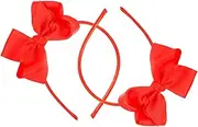 [Beavorty] 2pcs Bow Headband Hair Bow for Girl Fashion Headbands for Headband with Bow Hair Bows Headbands Bow Headpiece Headbands with Bows Headbands for Young Red Headband