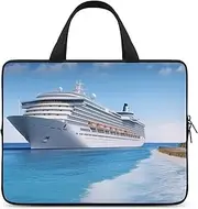 Laptop Case Sleeve Shockproof Computer Carrying Bag Seaside Cruise Ship Notebook Case Cover Laptop Bag Water Resistant Computer Cases Tablet Briefcase for Travel Business 13 Inch