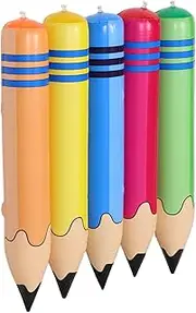 Generic 5pcs Giant Inflatable Pencil Jumbo Crayons for Back to School Party Decorations Versatile Fun for Classroom Safe Easy to Carry