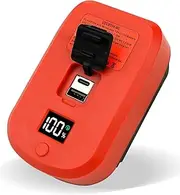 [QLZOZB] Portable Battery Charger Adapter for Milwaukee M18 18V Battery, 65W Type-C & 18W USB Ports, Battery Inverter, 18V Output