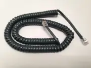 New 12 Foot Handset Receiver Curly Cord Tadiran Landline Phone Charcoal Gray