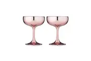 2pc Tempa Aurora 220ml Cocktail Coupe Glass Water Wine Glassware Drink Cup Rose