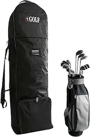 Golf Airplane Bag - Golf Carry Bag, Golf Travel Bag | Golf Club Travel Carry Bag, Storage Bag, Adjustable Shoulder Strap - Golf Flight Bag with Wheels for Subway Shuttle Train Planes