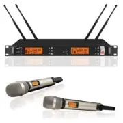 YAMAH SKM 9000 UHF Wireless Karaoke Stage Microphone System 2 Champagne Handheld