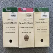 Vintage Worthington Sensible Sheer Knee Highs Oatmeal Off Black Taupe 7 Pairs
