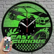 LED Clock Fast & Furious Vinyl Record Wall Clock Led Light Wall Clock 1102