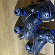 Mongoose - Roller Skates Size: 1Y - 4Y Adjustable / Black-Blue CLEAN BARELY USED