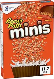 Reese's Puffs Minis Breakfast Cereal, Chocolate Peanut Butter Cereal, 11.7 OZ