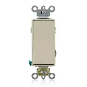 20 Amp Decora Plus Commercial Grade 3-Way Rocker Switch, Ivory