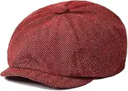 [Generic] Mens Classic Newsboy Flat Cap Cabbie Hat Painter's Hat Art Duck Tongue Hat