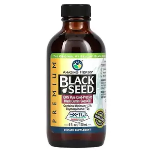 [iHerb] Amazing Herbs 黑籽，全純冷榨黑色小茴香籽油，4 fl oz (120 ml)