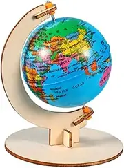 Interactive Boys and Girls' Learning Tool Handmade Wooden Planet Model Educational Diy Earth Craft