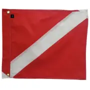Nylon Dive Flag - 14x18 Slip-In Style | High-Visibility Scuba Diving Safety Flag