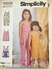 NEW Simplicity S9558 Dress Jumpsuit Sewing Pattern Size 4-8