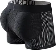 [JOCKMAIL] Mesh Mens Underwear Boxer Back Mens Padded Underwear Boxer with Hip Pad Men's Boxers
