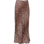 [Rixo] Rixo Kelly Leopard-print Silk Midi Skirt 8 UK BROWN