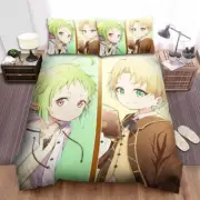 Mushoku Tensei Four Main Characters Artwork Quilt Duvet Cover Set Home Textiles
