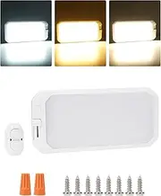 SUPAREE Lamp 12 V Caravan Motorhome Ceiling Light 12 V Dimmable Caravan Lamp 12 V with Switch with Remote Control 3 Colours 2900 K - 6500 K for Camper Van Caravan Boat Yacht (Pack of 1)