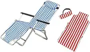 CoudarTitie 1:6 Doll Lounger, Mini Metal Chair, Miniature Figure Model for DIY Project, Miniature Scene Building, 1/6, Blue