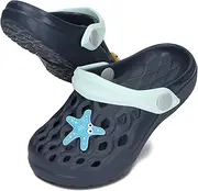 [BeKiddy] Unisex Children's EVA Clogs with Shoe Pin Lightweight Garden Shoes Boys Girls 24-34 EU