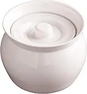 TAMUME Soup Cups Porcelain Doors Elegant Soup Pot with Lid for Oven Onion Cream Soup White