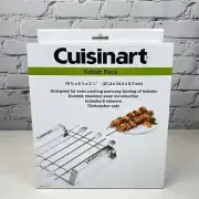 CUISINART KEBAB RACK Stainless Steel 6 Skewer BBQ Utensils BRAND NEW in Box