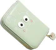 [Ipetboom] Card Holder Wallet Small Change Purse for Women Coin Purse Zipper Design