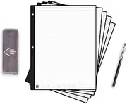 Rocketbook Filler Paper Starter Pack | Lined College Ruled Reusable Notebook Paper (8.5" x 11") | Scannable Binder Paper - Write, Scan, Erase, Reuse |18 Double Sided Sheets, Frixion Pen, and Cloth