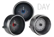 Dakota Digital 63-67 Corvette Silver Clock w/Blue LED For VHXVLC-63C-VET-S-B (for: Chevrolet)