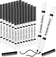 Janlaugh 36 Pcs Line Washable Markers Bulk Fine Tip Markers Set Coloring Markers for Kids Washable Tips Markers Black Washable Markers for Art School Supplies, Back to School Supplies, Ages 6+