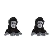 2x Charlie Bears Cuddle Cub Gorilla Kids/Children Soft Fun Play Toy 0m+ Black