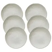6x Ecology Dinnerware Stoneware Linen Elegant Dining Side Plate 21.5cm Birch