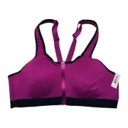 Victoria's Secret Knockout Front-Close Sports Bra Raspberry Cooler Size 34C